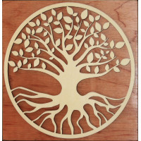 Baum des Lebens - Wanddekoration aus Holz