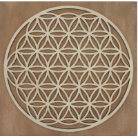 Blume des Lebens - Wanddekoration aus Holz