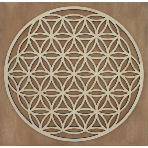 Blume des Lebens - Wanddekoration aus Holz