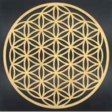 Blume des Lebens - Wanddekoration aus Holz