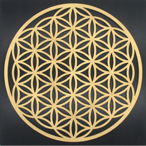 Blume des Lebens - Wanddekoration aus Holz