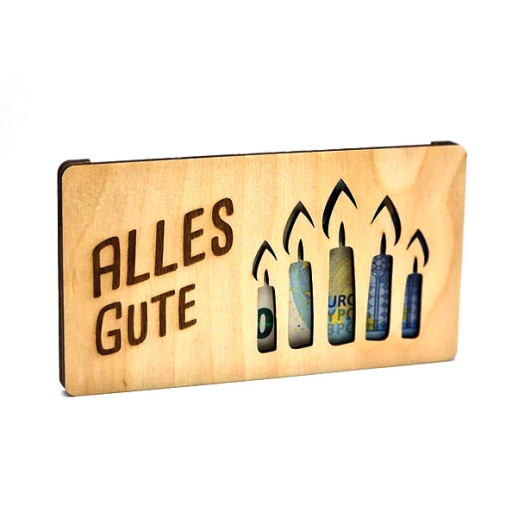 Geldgeschenk Verpackung - Alles Gute 